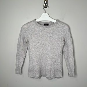 Halogen Light Grey Crewneck Cashmere Sweater